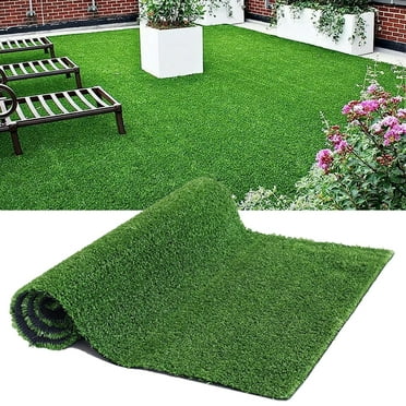LITA Muti-Sizes Artificial Grass 5 x 8 ft, 0.4" Indoor Outdoor Synthetic Grass Mat Fake Grass Rug