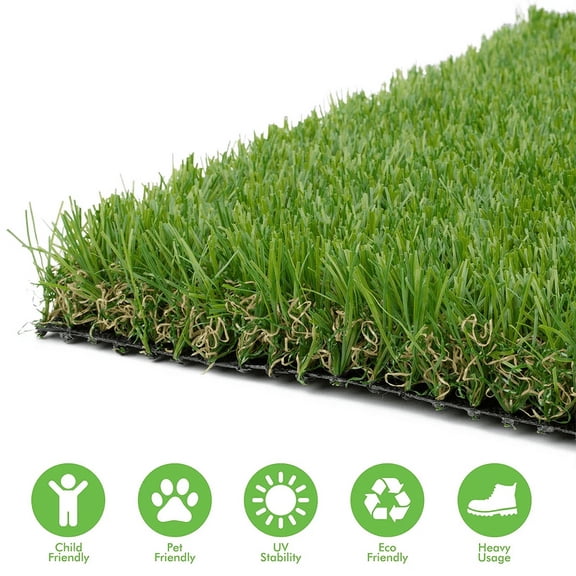LITA Premium Artificial Grass 1' x 41' (41 Square Feet) Realistic Fake Grass Deluxe Turf Synthetic Turf Thick Lawn Pet Turf -Perfect for indoor/outdoor Landscape - Customized Sizes Available