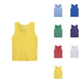 thumbnail image 1 of Youth Pinnies (Set of 12/24) - Sleeveless Solid Vest Tops for Sports Fitness Activities, Casual Loose Training Vests for Kids, 1 of 6