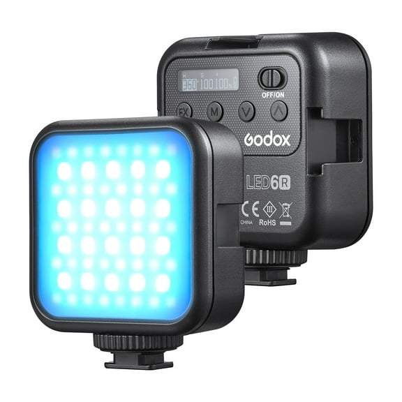 LITEMONS LED6R LED Video Light Rechargeable Fill in Light 3200K 6500K Dimmable 13 Effects Support Magnetic Adsorption with 3 Cold Shoe Mounts for Vlog Live Streaming Product
