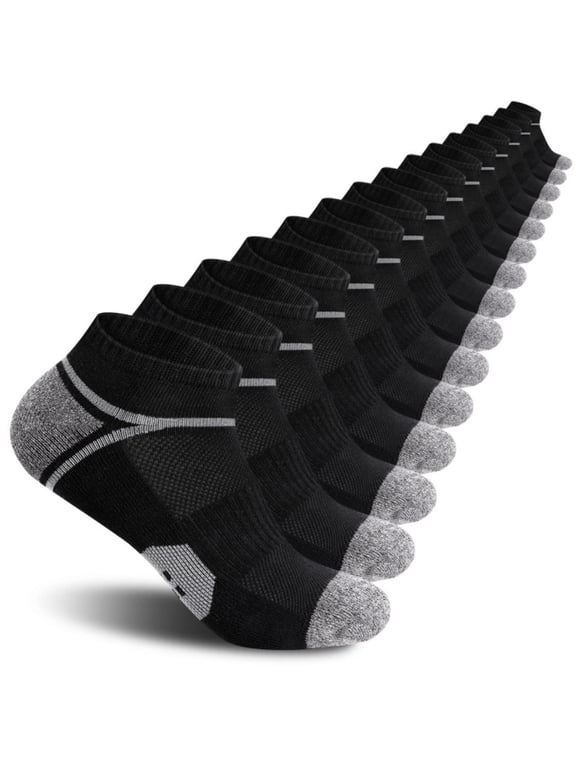 15 Pairs Mens Socks Ankle Sock Low Cut Cushion Sock Breathable for Men
