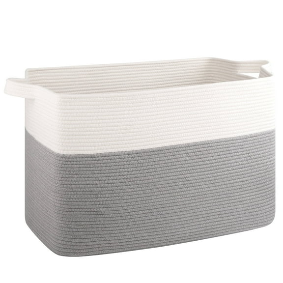 LITERRA Large Blanket Basket Rope Storage Baskets for Organizing, Bedroom Livingroom Washingroom 28 Gallon