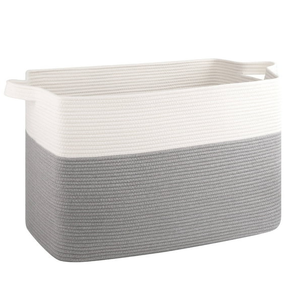 LITERRA Large Blanket Basket Rope Storage Baskets for Organizing, Bedroom Livingroom Washingroom 28 Gallon