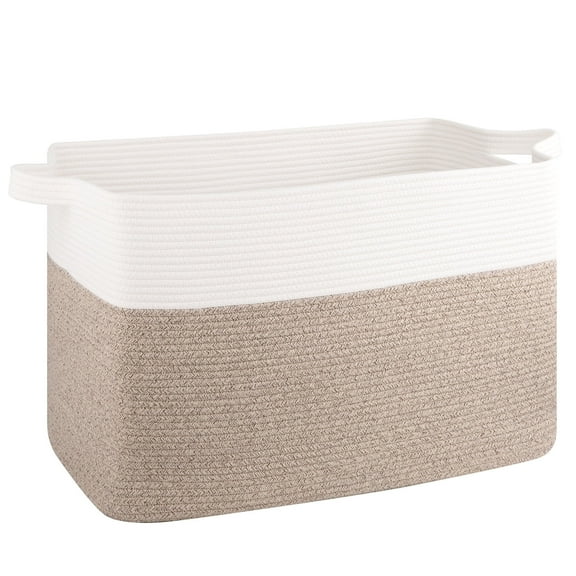 LITERRA Large Blanket Basket Rope Storage Baskets for Organizing, Bedroom Livingroom Washingroom 28 Gallon