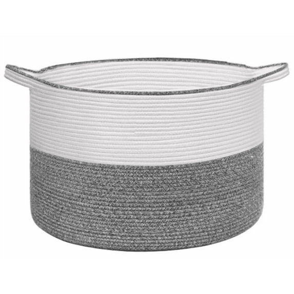 LITERRA Cotton Rope Clothes Baskets for Storage 25 Gallon, Woven Basket, Living Room Bedroom Towel Basket for Organizing