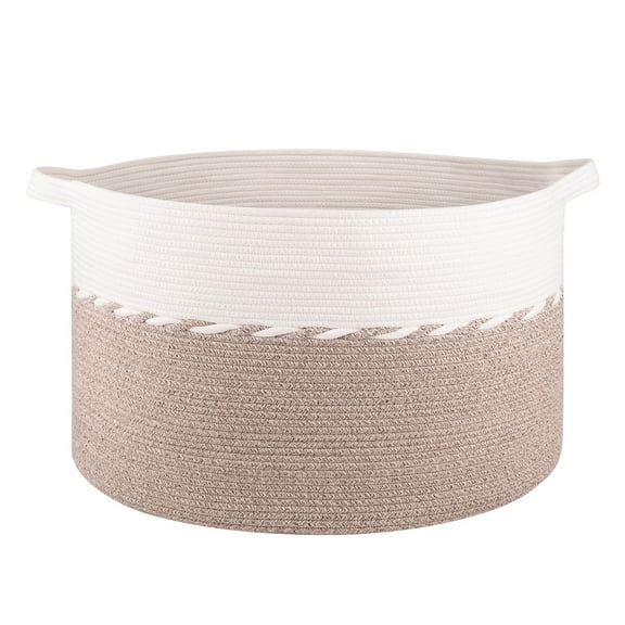 LITERRA 35 Gallon Basket Large Cotton Rope Baskets, Woven Clothing Storage, Home Decor, Living Room Bedroom