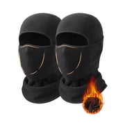 LITERRA Winter Balaclava Fleece Lined for Men, Windproof Full Face Thermal Mask, Breathable Mask for Outdoors, 2 Pack