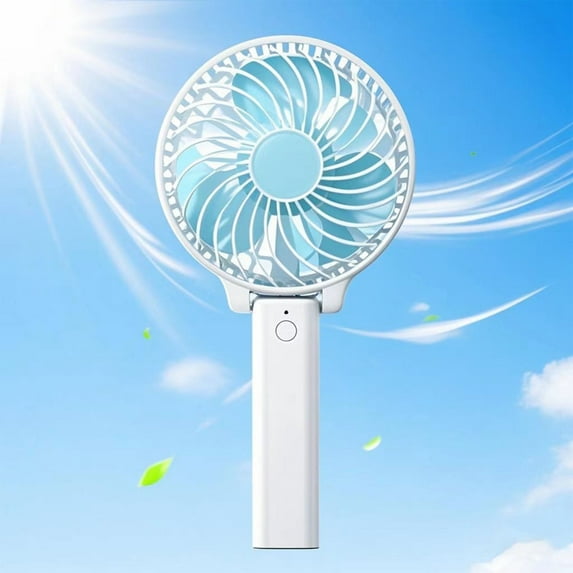 LITEYPP Rechargeable Handheld Fan, 3-Speed, Adjustable Height, 1 HP, 1 CFM