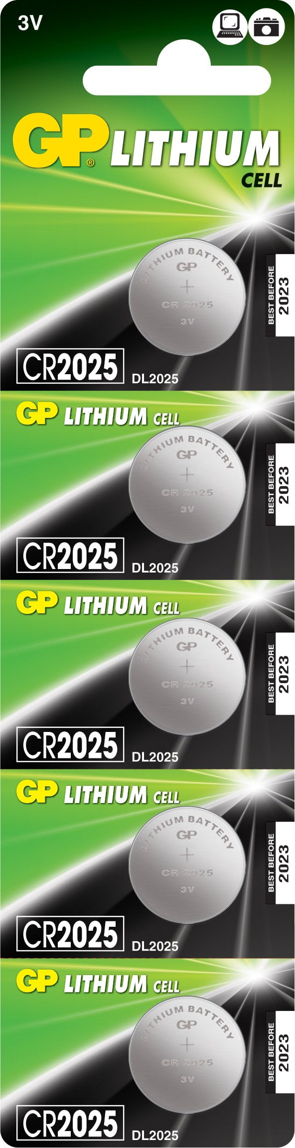 Pilas GP Lithium Cell CR2025-B5 3V (Blister 5u)