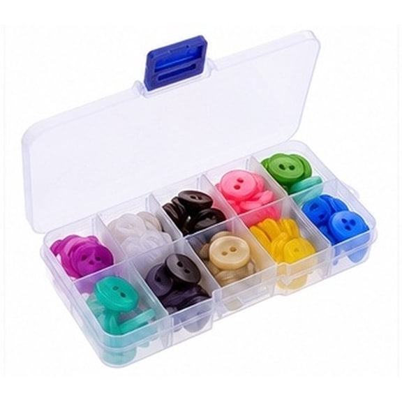 LITINKIMI 1 Box Resin Sewing Buttons 14mm round Fish Eye Assorted Color