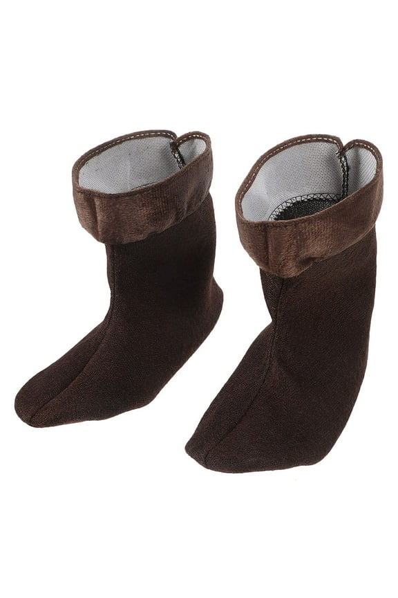 1 Pair Fleece Boot Liners Black Shoe Insoles Warm Washable for Men and Women