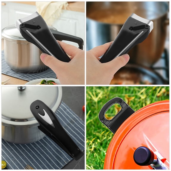 LITINKIMI 1 Set Kitchen Pot Handle Black Bakelite Ergonomic Comfort for Kitchen Use