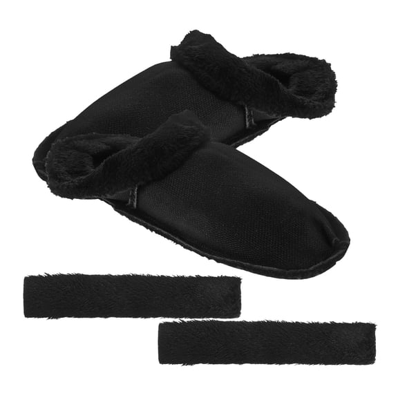 LITINKIMI 1 Set Shoe Pads Inserts Thick Plush Design Shoe Insoles Black Extra Insulation for Outdoor Activities