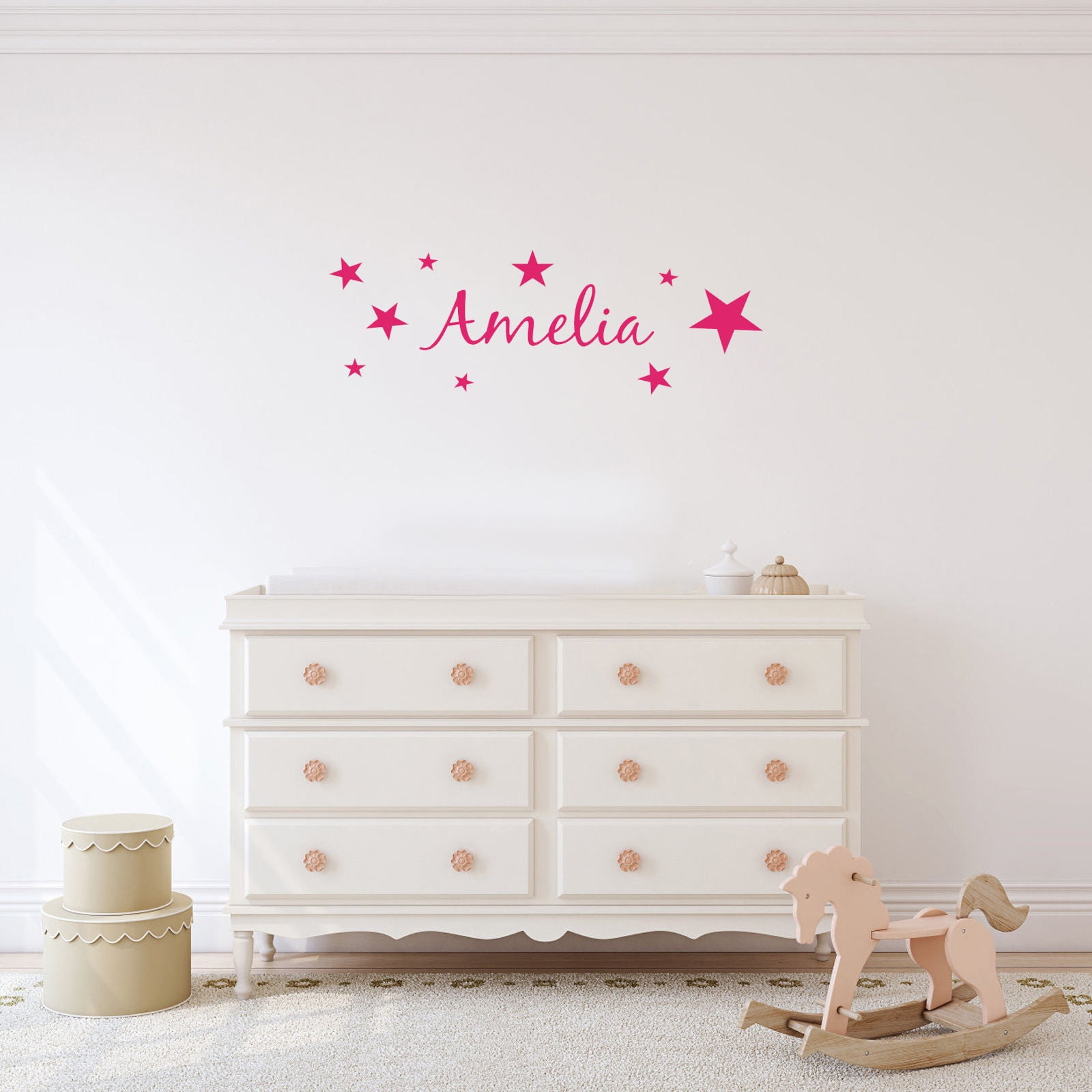 LITINKIMI 1 Sheet English Name Stickers Children Room Alphabet Decals ...
