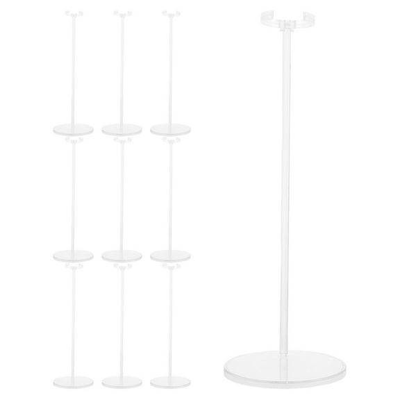 LITINKIMI 10-Pack Transparent Plastic Puppet Display Stands Doll Holders Easy to Install for Collectors and Store Use