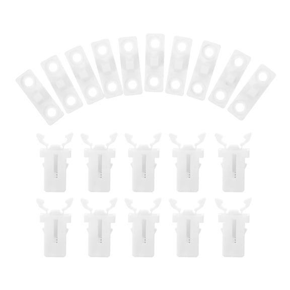 LITINKIMI 10 Sets Trash Bin Lid Lock Garbage Can Lid Locks Iron White Lid Locks for Homes Offices
