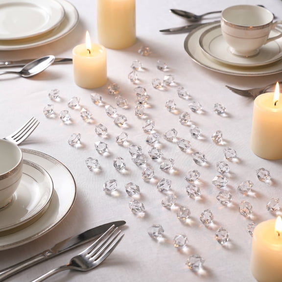 LITINKIMI Clear Acrylic Crushed Ice Decorative Piece for Home, Weddings, and Versatile Event Decor