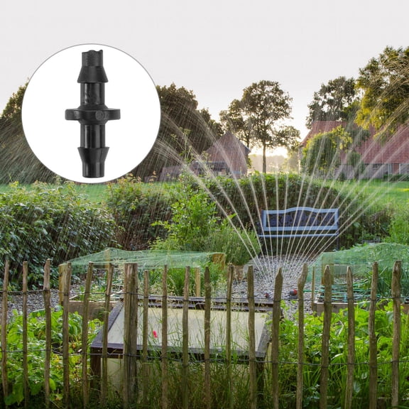 LITINKIMI 100PCS Barbed Straight Through Irrigation Connectors Garden Hose End Cap Plastic Black