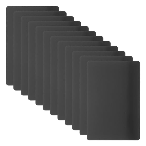LITINKIMI 100Pcs Black Metal Rectangle Plates with Enhanced Surface for Clear High Contrast Engraving Marks