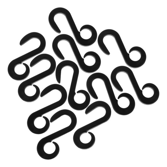LITINKIMI 100Pcs Black Plastic Snap Hook Clips for Tent Guy Lines and Multipurpose Camping Accessories