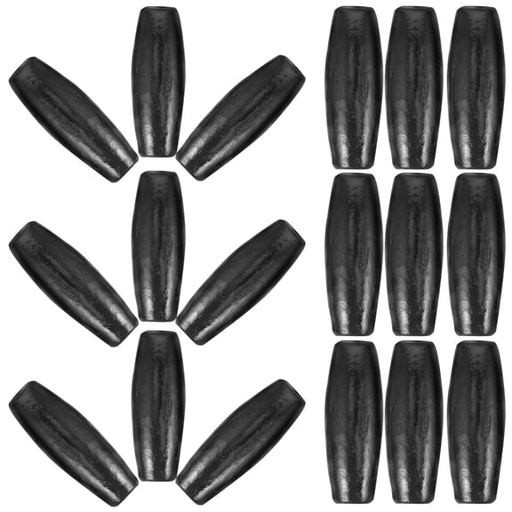 LITINKIMI Oval Wooden Beads Black Hardwearing Material for DIY Use 100Pcs