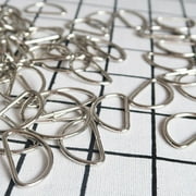 LITINKIMI 100Pcs Plated Silver Metal D Ring Buckles Durable Craft Bags Straps Hardware Accessories