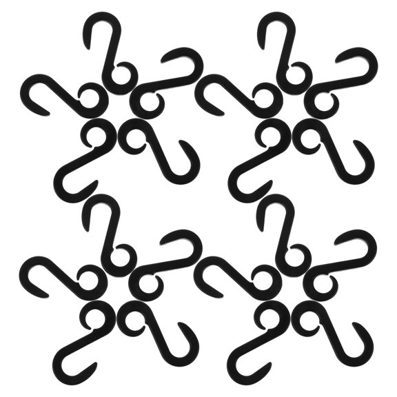 LITINKIMI 100Pcs Portable Black Plastic Snap Hook Clips for Camping Tent Rope Tension and Setup