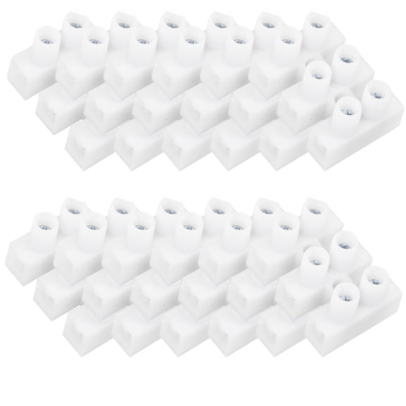 LITINKIMI 100Pcs Plated Silver Screw Type Quick Connect Terminal Blocks with High Conductivity for Wire Connecting
