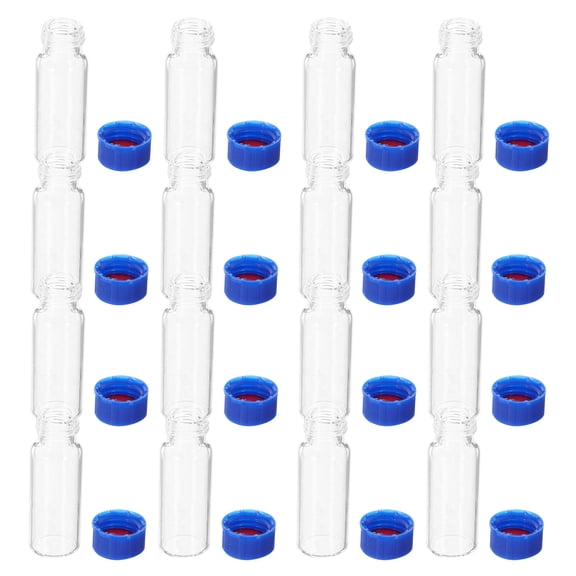 LITINKIMI 100Pcs Small Glass Vials with Lids Clear Glass Bottles with Stable Bottom for Storage Use