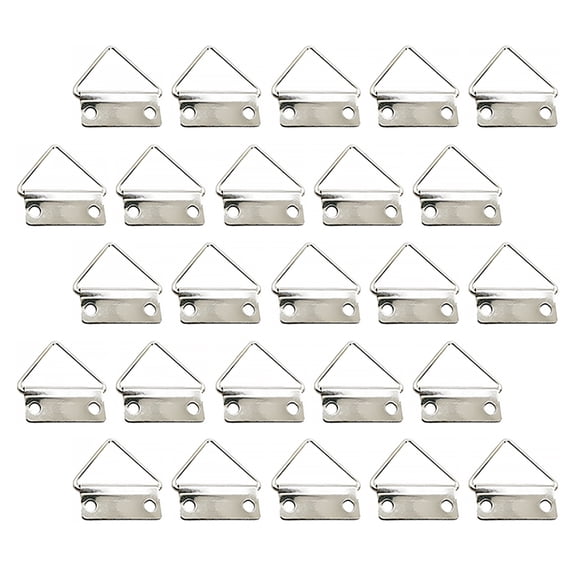 LITINKIMI 100Pcs Triangle Rings Picture Hangers Metal Mirror Hangers Silver Water Proof Exhibition