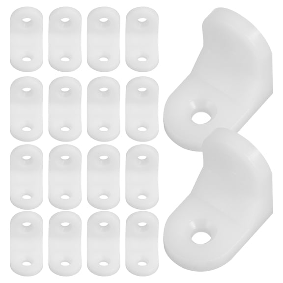 LITINKIMI White Plastic Angle Brackets for Furniture Support, Compact and Stable, 100 Pieces