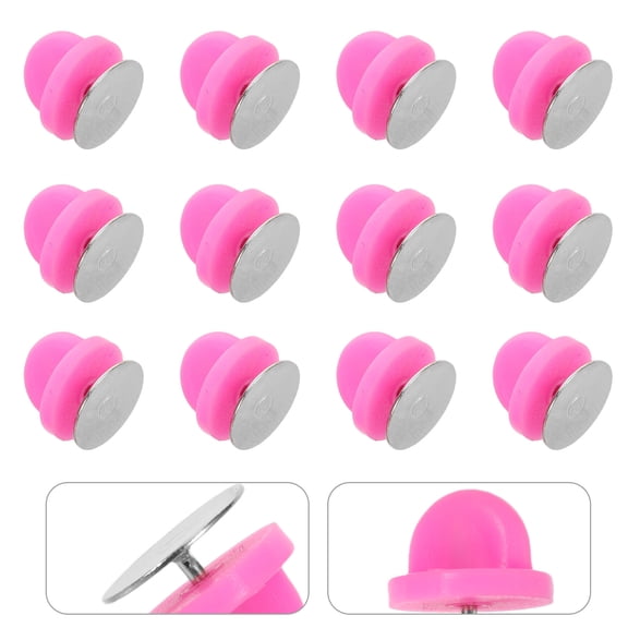 LITINKIMI 100Set Pink Pin Locking Backs Durable Rubber Clutch Replacement for Lapel Pins and Badge Making