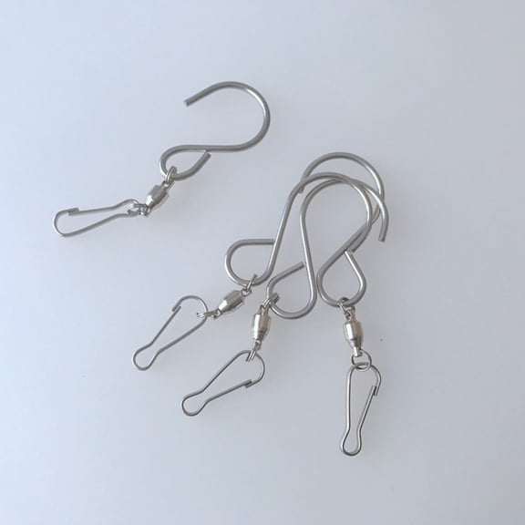 LITINKIMI 10Pack High Strength Stainless Steel Swivel Hooks with 360 Degree Rotation for Holding Plants
