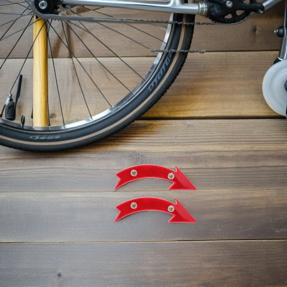LITINKIMI 10Pcs Bike Wheel Reflectors Red Arrow Shape High Visibility Night Riding Cycling Accessories