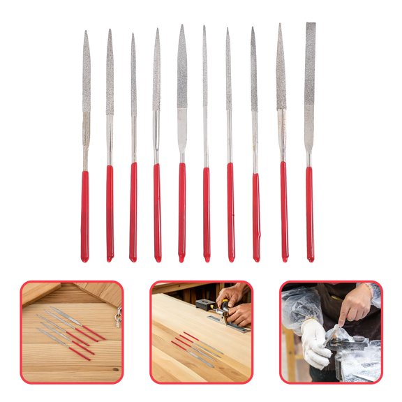 LITINKIMI 10Pcs Compact Metal Needle File Set for Precision Jewelry Wood and Metal Crafting