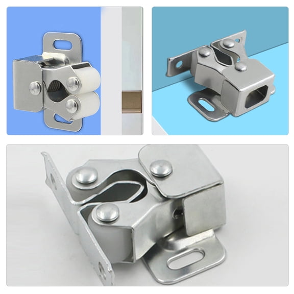LITINKIMI 10Pcs Cabinet Latches and Catches Plated Silver Metal Ball Catch for Interior Door Smooth Operation