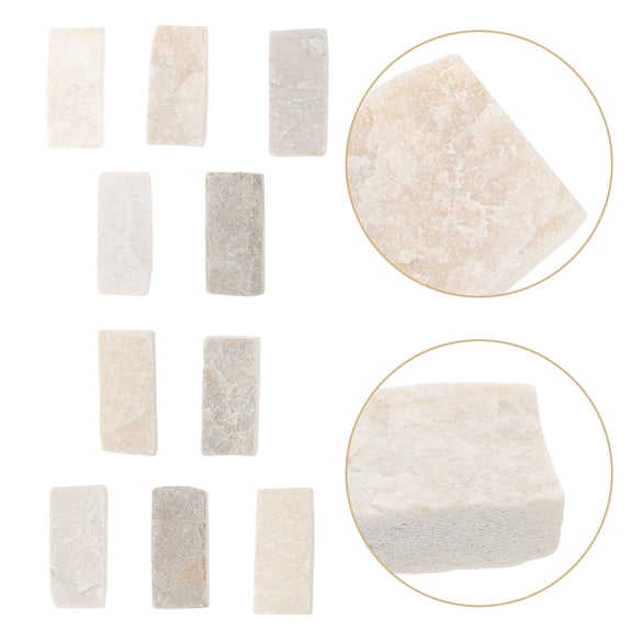 LITINKIMI 10Pcs Fish Tank Rock Decorations Natural Stone for Aquarium with Turtle Basking Feature