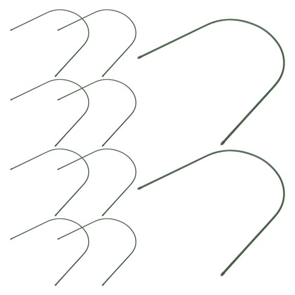 LITINKIMI 10Pcs Green Plastic Greenhouse Hoops for Garden Raised Beds Modular Grow Tunnel Frame