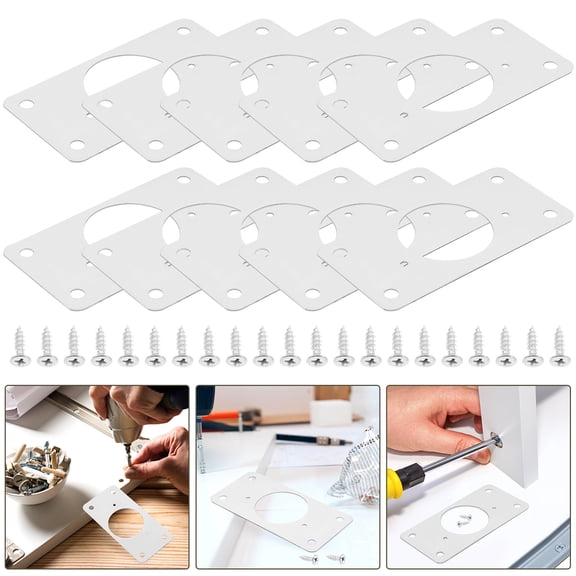 LITINKIMI Litinkimi Hinge Repair Bracket for Home Use, Durable Stainless Steel, Plated Silver