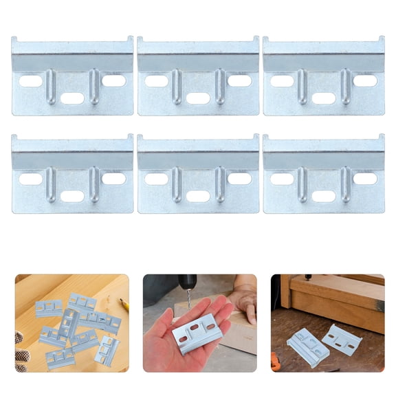 LITINKIMI 10Pcs Industrial Strength Flat Metal Brackets for Hanging Kitchen and Dining Room Shelves
