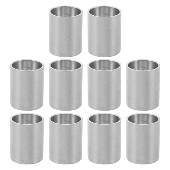 LITINKIMI 10Pcs Metal Candle Inserts Plated Silver Aluminum Tea Light Cups for Decorative Candle Containers