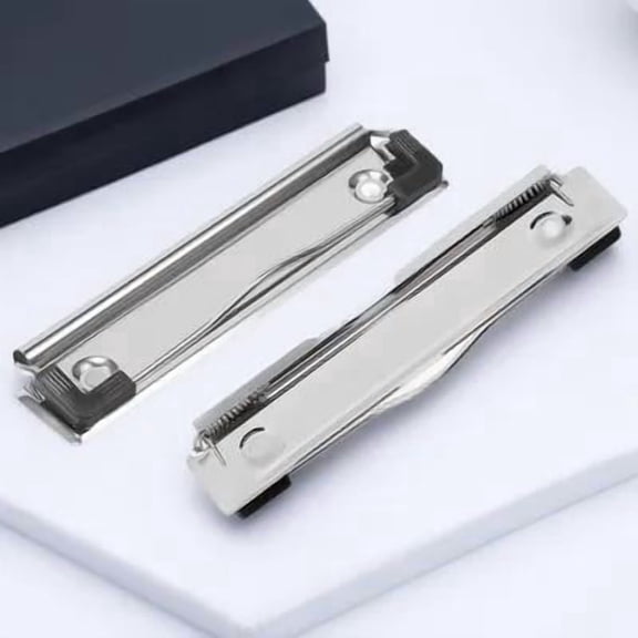 LITINKIMI 10Pcs Mountable Hardboard Clips Metal Clipboard Clamps with Rubber Corners Plated Silver
