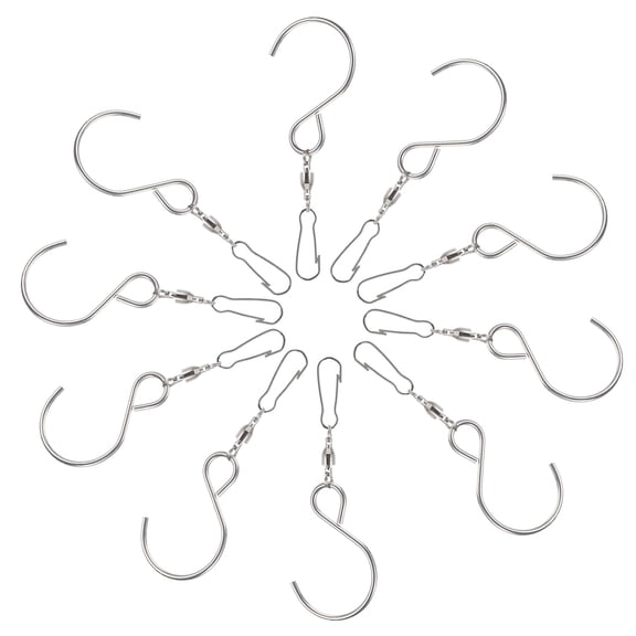 LITINKIMI 10Pcs Stainless Steel Suspension Hooks for Hanging Wind Bells and 3D Spinners Durable