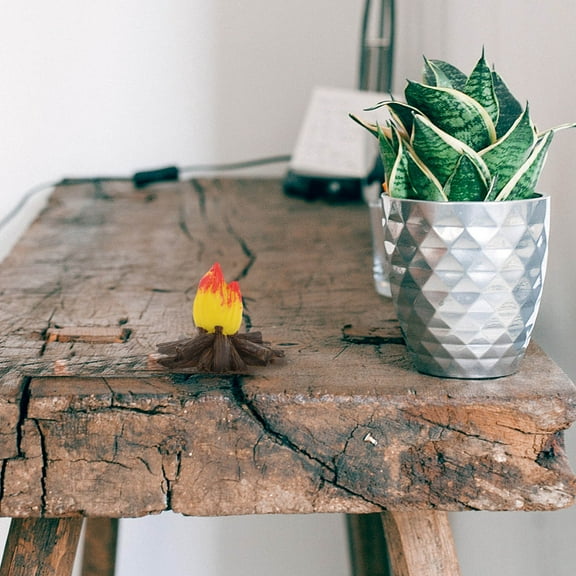 LITINKIMI 10Pcs Toy Campfire Miniature Campfire Resin Assorted Color Lifelike Design Indoor Displays