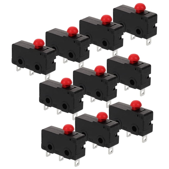 LITINKIMI 10Pcs Universal Appliance Switch Black Micro Limit Switch for Electrical Device Control