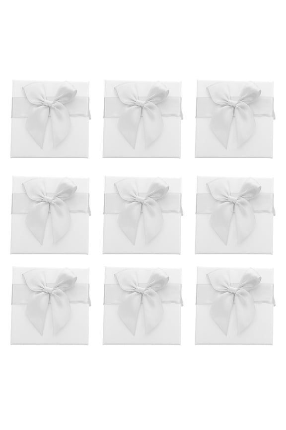 White Jewelry Trinket Box with Lid, Versatile Elegant Display Storage Organizer, Set of