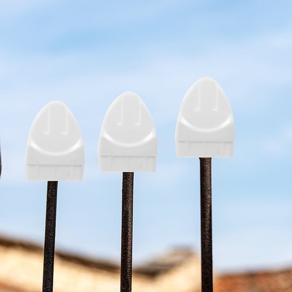 LITINKIMI 10Pcs White Plastic Fence Post Caps Decorative Post Covers for Railing and Flower Bed