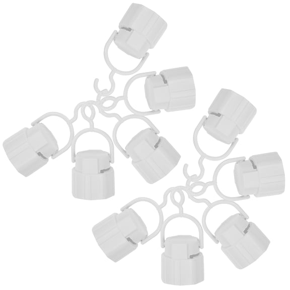 LITINKIMI 10Pcs White Rechargeable LED Light Bulb Socket Holder with Hook for Home and Outdoor Camping