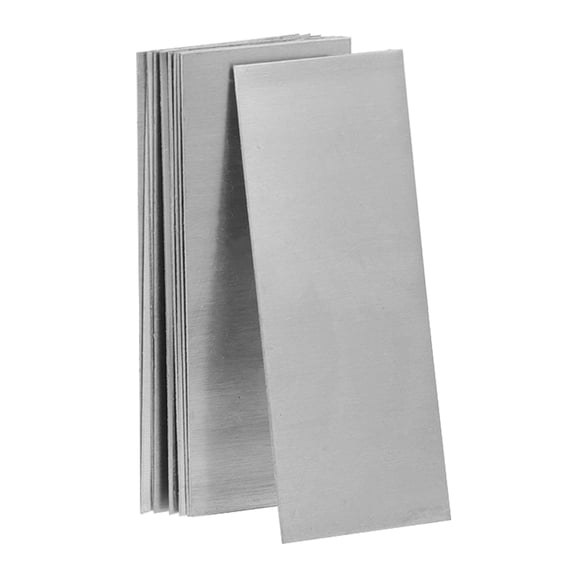 LITINKIMI 10Pcs Zinc Electroplating Sheets Plated Silver Electroplating Strips for Fruit Battery Making Experiment