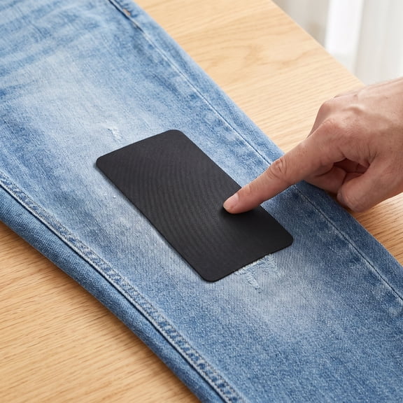 LITINKIMI 12Pcs Black Cloth Repair Patching for Jeans Upholstery and Garment Fabric Fix